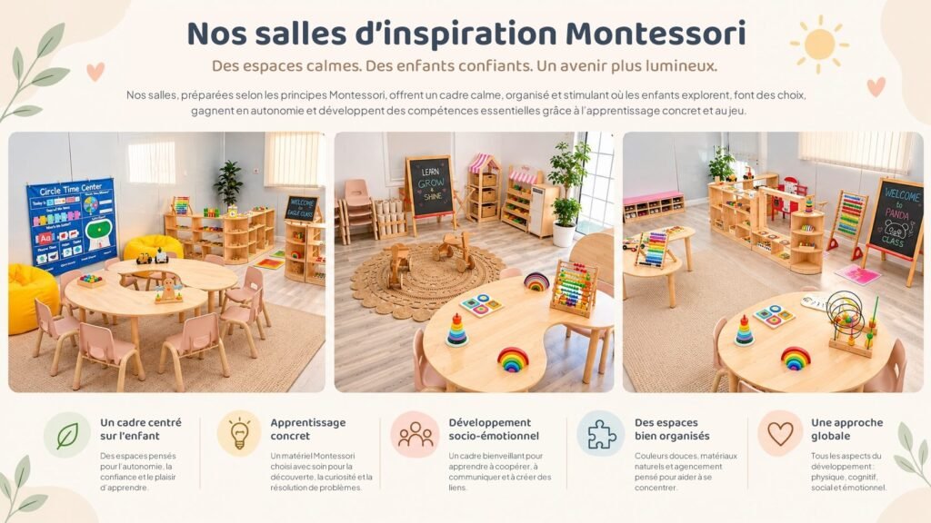 Nos salles d’inspiration Montessori à Cuddle Castle Nursery