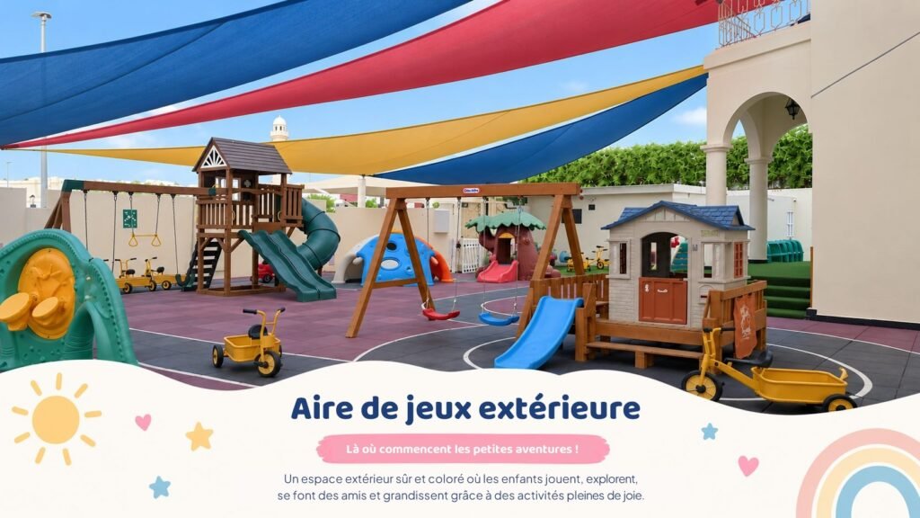 Aire de jeux extérieure ombragée